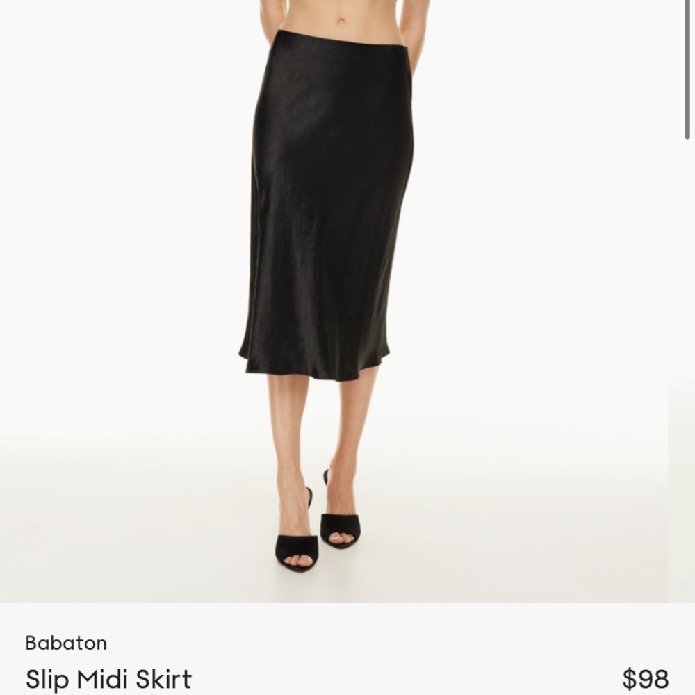 Aritzia Babaton Satin Midi Skirt. Brand new w tags! Size 8.
